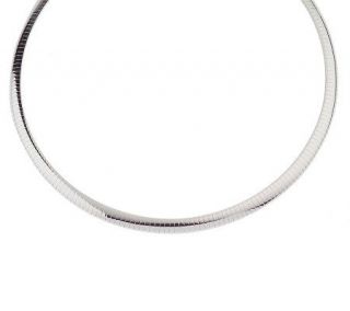 UltraFine Silver 18 Polished Omega Necklace, 20.5g —