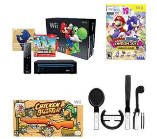Nintendo Wii Console Bundle w/ 2 Games &Accessories —