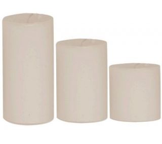 Set of 3 Graduated White 4 Diameter Pillars byValerie   H359327