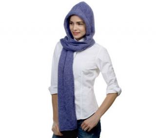 35 Degrees Below Marled Hooded Scarf w/Micro Fleece Lining —