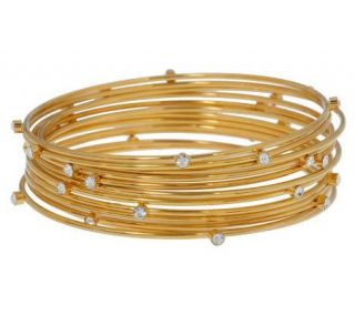 Joan Rivers Set of 12 Crystal Accented Bangles —