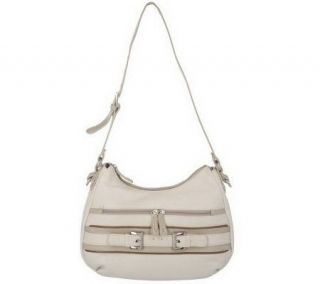Stone Mountain Leather Color Block Hobo with Belted Detail —