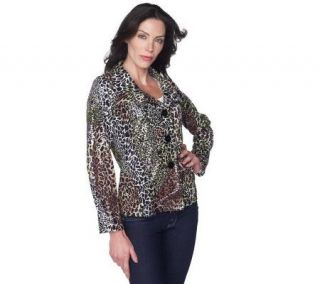 George Simonton Animal Printed Clear Paillette Jacket   A93530