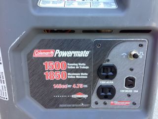 Coleman Powermate 1850 Watt Portable Generator Excellent Condition