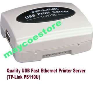 USB Fast Ethernet Print Server Computer Share Printer