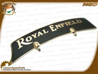 Brand New Solid Brass Front Mudguard Number Plate for Royal Enfield