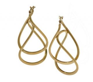 VicenzaGold Twisted Polished Drop Earrings 14K Gold —