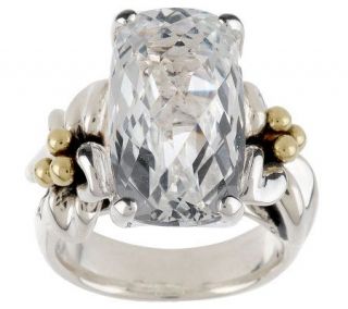 Ann King Sterling/18K Couture 7.0 cttw White Topaz Ring —