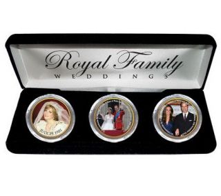 Royal Wedding Commemorative Choice of Colorized 3 Coin Set —