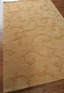 Contemporary Large Area Rugs New Carpet Scroll Hand Tufted Thick Cream
