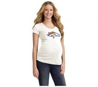 NFL Denver Broncos Womens Maternity T Shirt  White —
