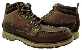 New Sebago Mens Concord Mid Dark Brown Boot Shoes US 8