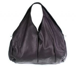 Sondra Roberts Nappa Leather Shoulder Bag with Hidden Pockets