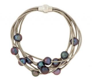 Honora Cultured Pearl 7 1/4 Multi strand Scattered Pearl Bracelet