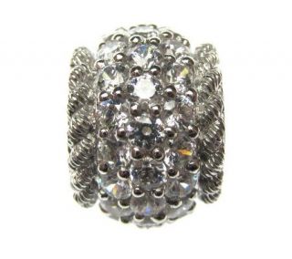 Judith Ripka Sterling Triple Row Diamonique Charm —