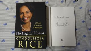 New Signed Condoleezza Rice No Higher Honor Book 1 1 HC DJ White House