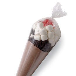 100 Cone Cello Bags 6x12 Christmas Hot Cocoa Candies Brownie Mix Etc