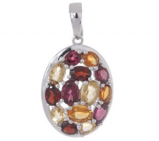 Sterling 6.30 ct tw Multi gemstone Oval Enhancer —