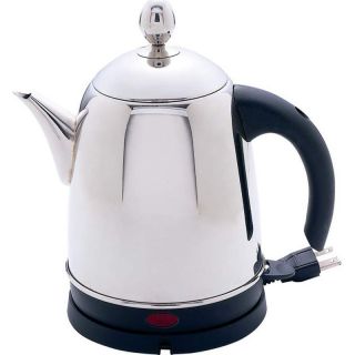 Qt Cordless Electric Kettle ~ Stainless Steel Hot Water Tea Coffee