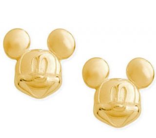 Disney Choice of Mickey or Minnie Mouse Stud Earrings,14K Gold