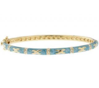 Lauren G Adams Pearlized and Pave X Design Stackable Bangle