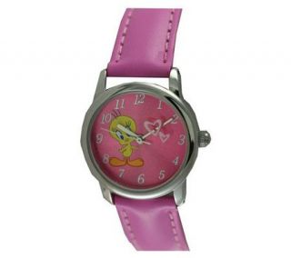 Armitron Womens Tweety Bird Pink Analog Watch —