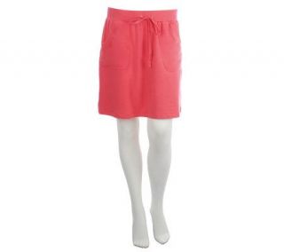 Susan Graver French Terry Pull on Skort with Pockets   A224335