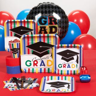 High School College Graduation Party Pack Supplies Kit Balloons Plates