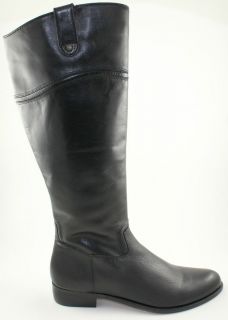 New Corso Como Stamford Womens Black Leather Riding Tall Flat Boot