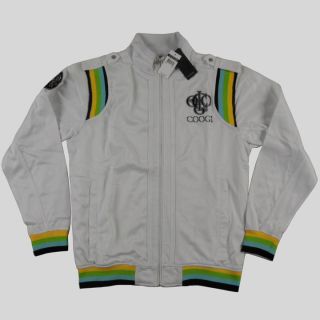 Coogi Tricot Mens Track Jacket in White Sz M MSRP $125 00 Crooks LRG