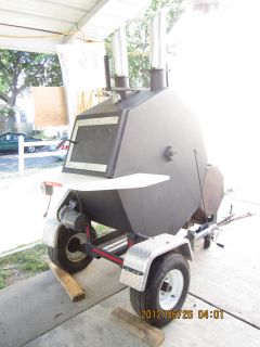  Barbecue Grill Corn Roaster Built on Wheels