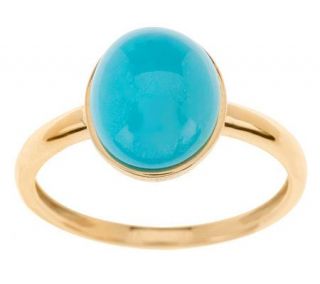 Oval Sleeping Beauty Turquoise Ring 14K Gold   J268335