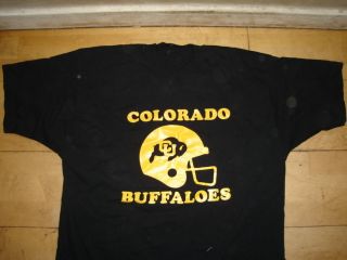 Colorado Buffaloes Football Helmet T Shirt XXL Black