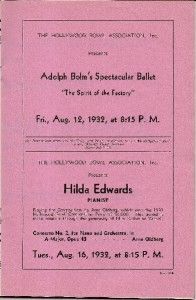 1932 Program Hollywood Bowl Symphony Under The Stars Orchestra Opera