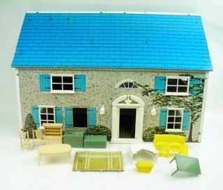   Tall Doll House Masonite Printed Paper Construction Play Toy