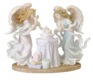 Seraphim Classics Celebrate Angels with Cake Figurine by Roman