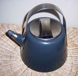 Blinq Whistling Tea Kettle Grey Gray Contemporary Modern Collectible