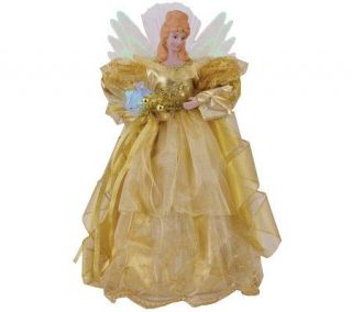 16 Gold Fiber Optic Angel Tree Topper by Sterling —