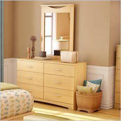 south shore copley double dresser in natural maple 8490 simple and