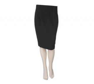 Susan Graver Chelsea Stretch Wide Waistband Fully Lined Slim Skirt