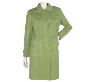 Susan Graver Fully Lined Stretch Sateen Topper Jacket —