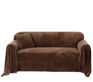 Sure Fit Plush Love Seat Throw Cover —