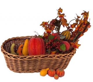 Beaded 9pc Pumpkin and Spray Set with Basket by Valerie —