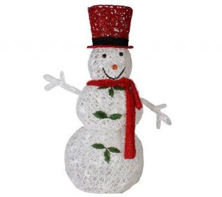 48 LED Lighted Twill Flocked Snowman by Sterling —