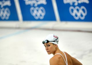 Speedo Natalie Coughlin 2008 Beijing USA Olympics Swim Cap White