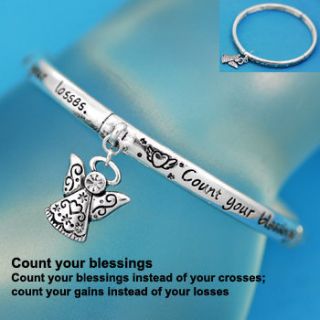 Count Your Blessings Angel Gift Stackable Bracelet 194B