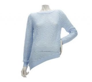 DASH by Kardashian Long Sleeve Asymmetrical Hem Sweater —