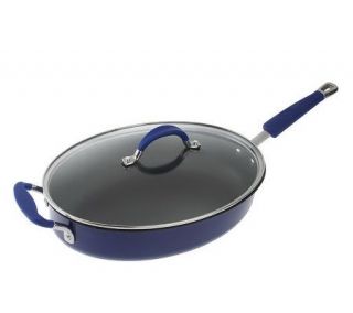 Rachael Ray Stainless Steel 5 qt. Oval Covered Saute Pan —
