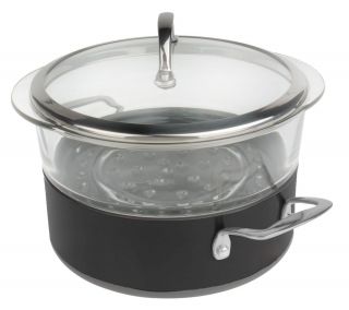 Technique Style Hard Anodized 4qt. Dutch Oven with Glass Steamer & Lid 