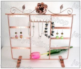 Copper Jewelry Holder Earrings Bracelet Display D030